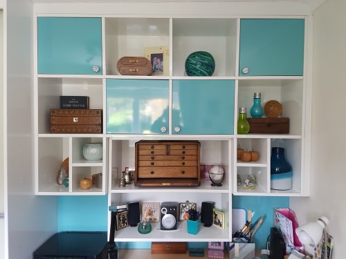 Wall cupboards for colour and storage