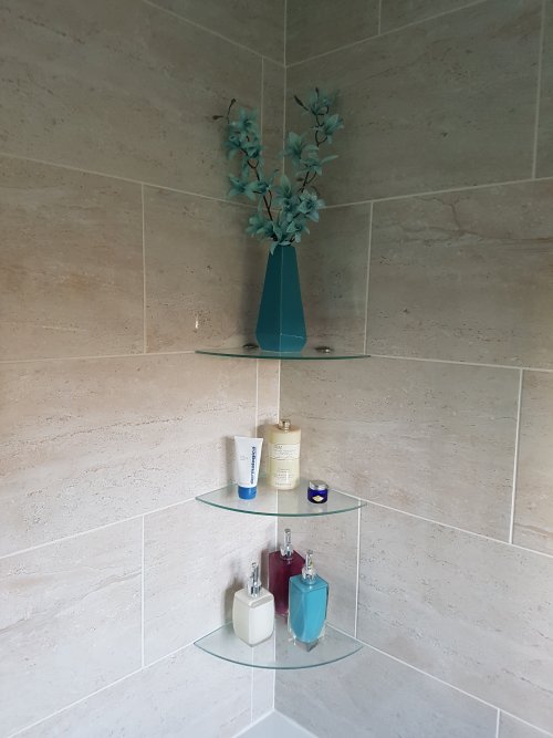 Bathroom shelving for products annd ornaments