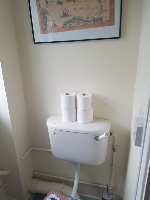 Before - Cloakroom toilet cistern wall