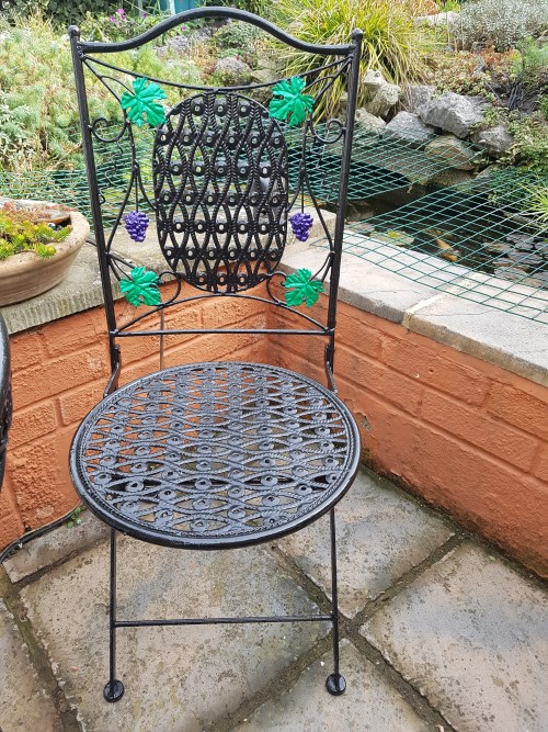 After repainted patio chair